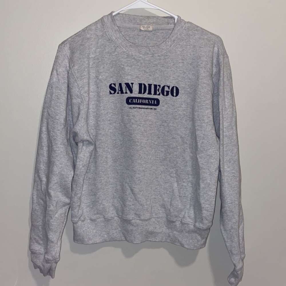 Brandy Melville Sam Diego Waffle Knit Crewneck
